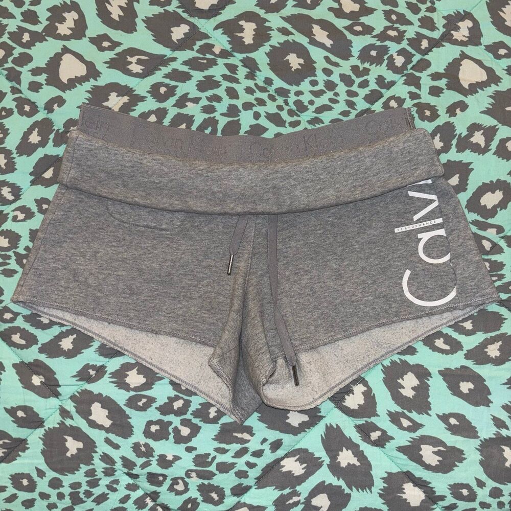 Calvin Klein Performance Foldover Sweat Shorts Logo Waistband XS